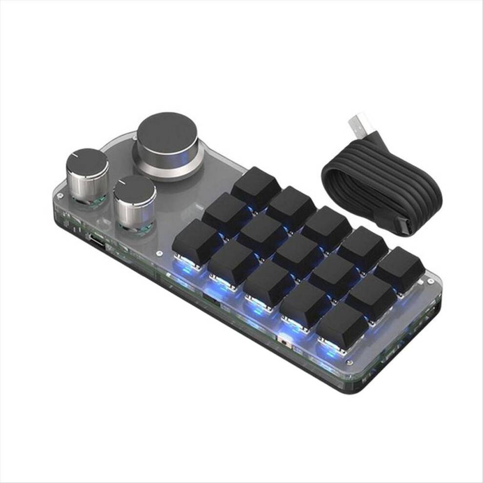 Saudism Programmable Portable 15-Key RGB Keyboard