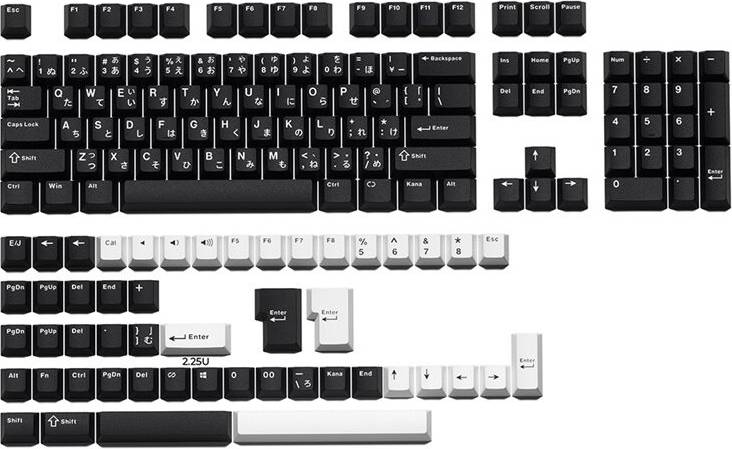 Tlily JIS Layout PBT Shot 153-Key Keycaps Kit