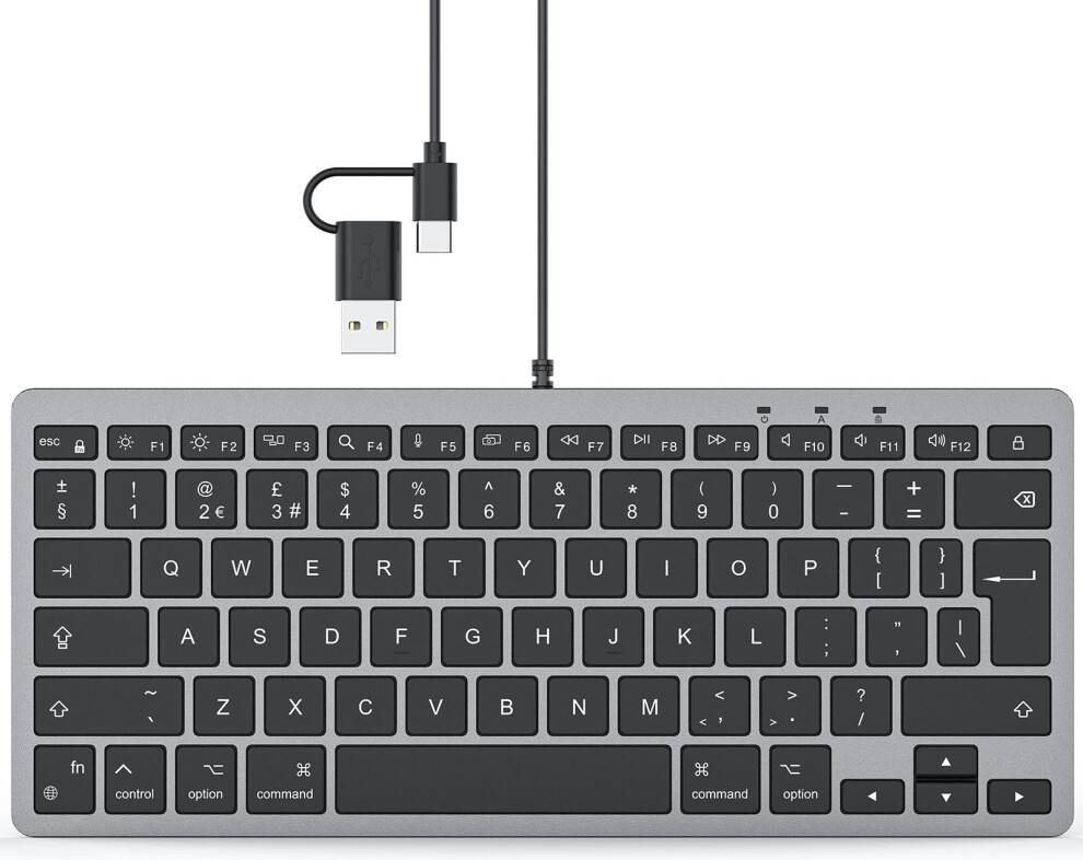 Macbook air uk QWERTY UK Layout Mini Keyboard USB A Type C
