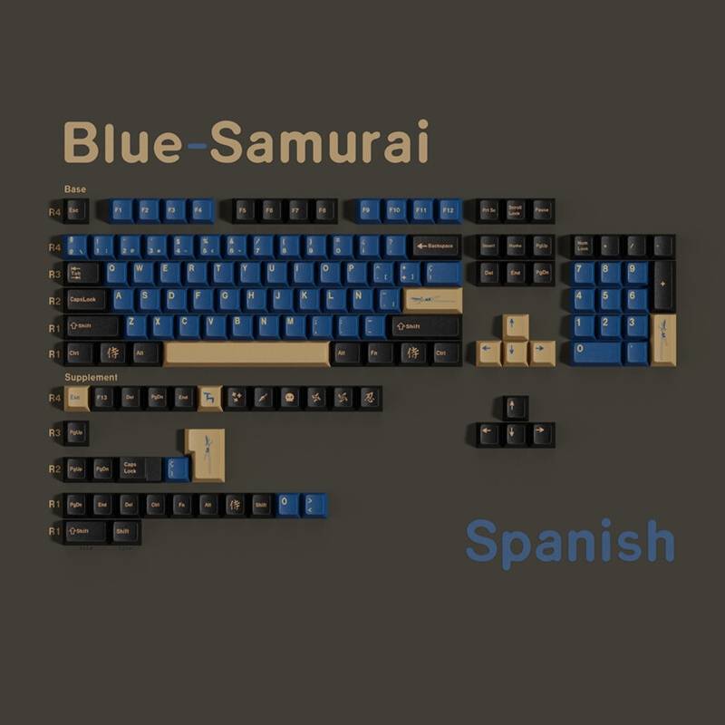 Spactz Blue Samurai Big Set Keycaps