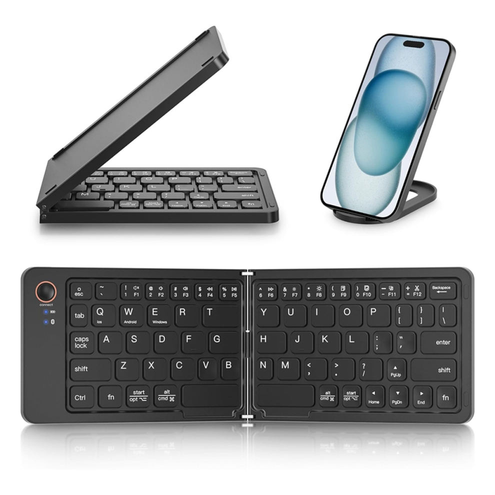 Saudism Mini Foldable Bluetooth Wireless Keyboard