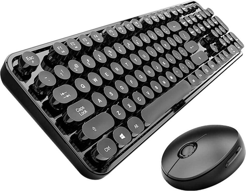 Retro keyboard Wireless Keyboard Mouse Combo Retro Typewriter