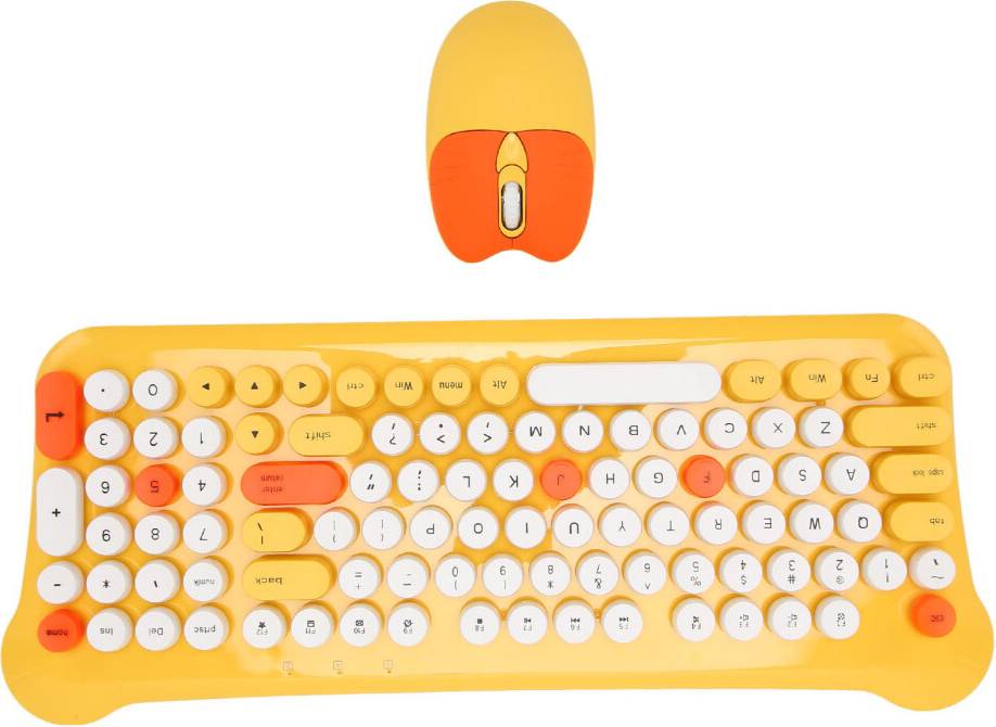 98-Key Retro Wireless Keyboard Mouse Set