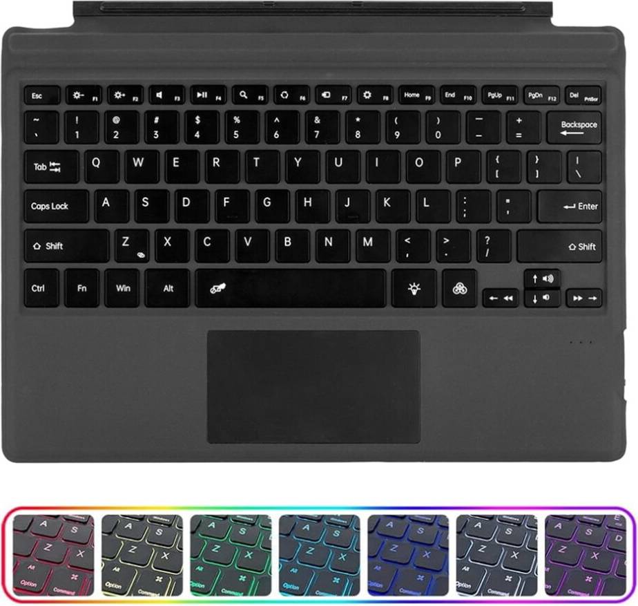 Wireless Bluetooth 5.1 Keyboard with LED Backlit Trackpad