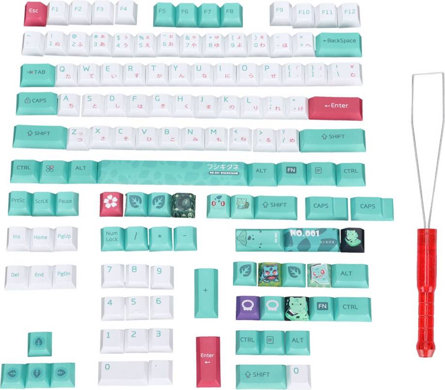 PBT 131 Key Frog Keycaps