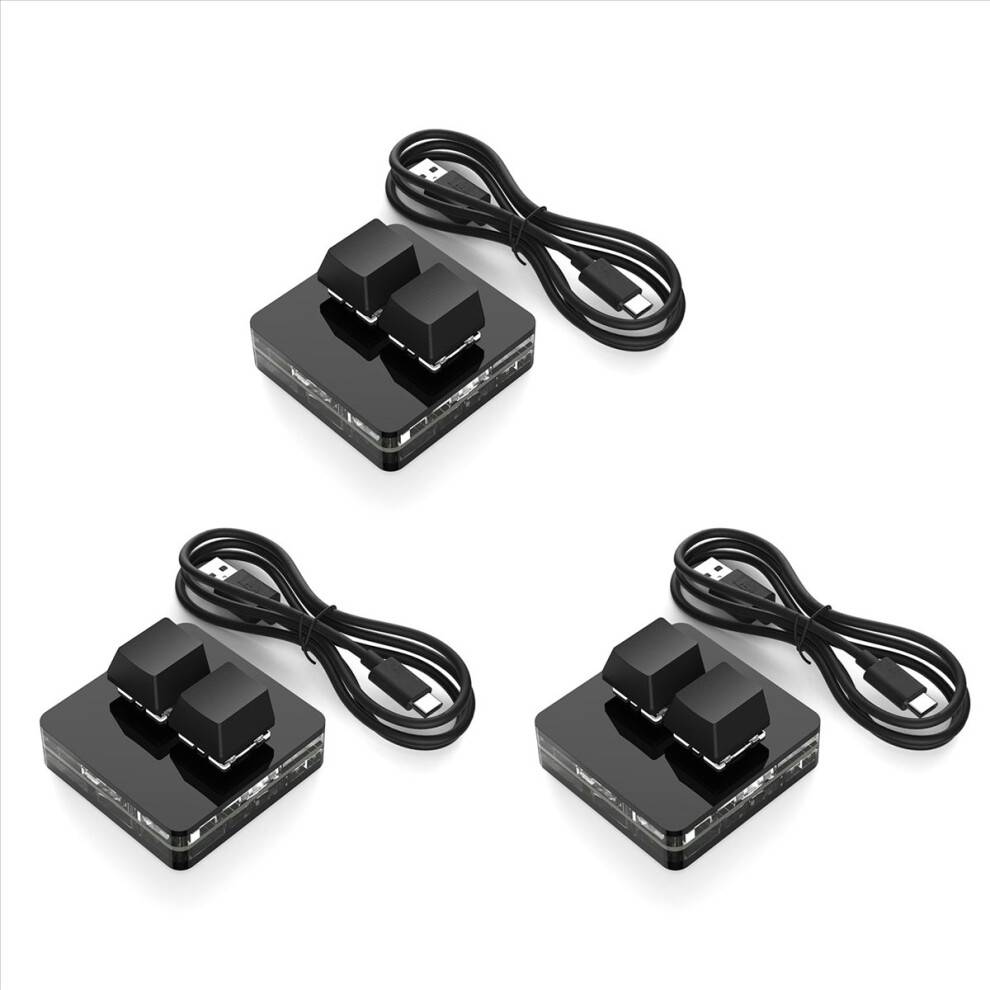 3X Custom Mini 2 Key RGB Macro Keyboard