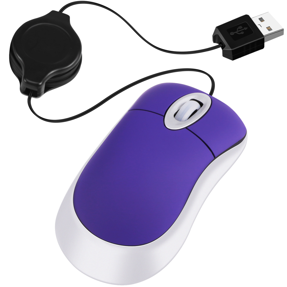 Mini Mouse USB Cablato Retrattile 1600 DPI