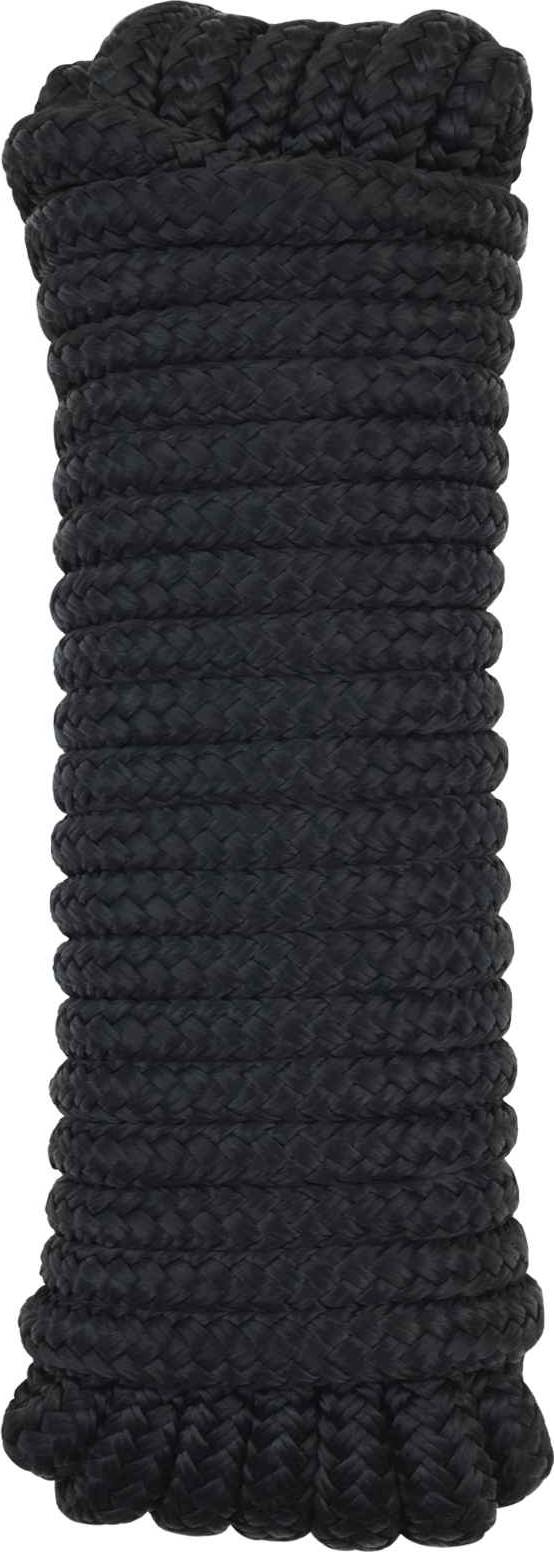 vidaXL Boat Rope 6 m Black Polyester
