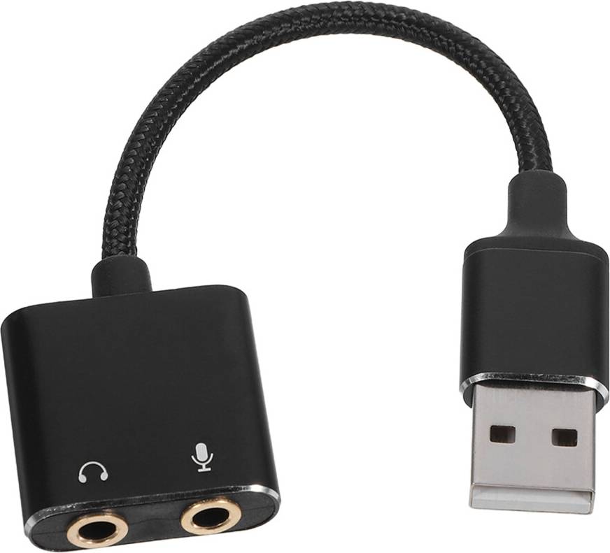 VILLCASE 3Pcs External USB Sound Card Adapter