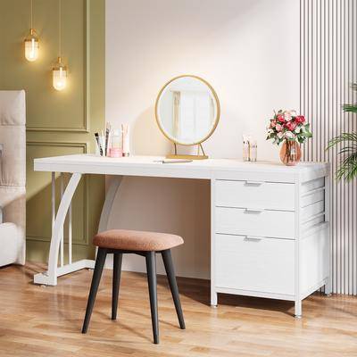 Large makeup vanity OEM Vanity Desk 59 Inch Large Dressing Table