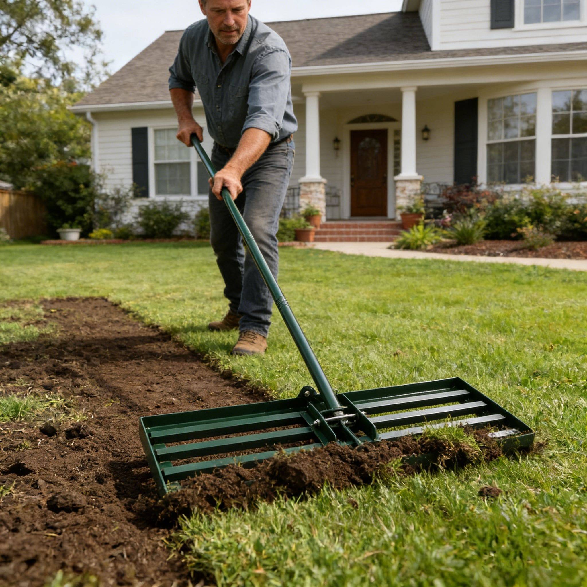 Garden rake Lawn Leveling Rake Tool Soil