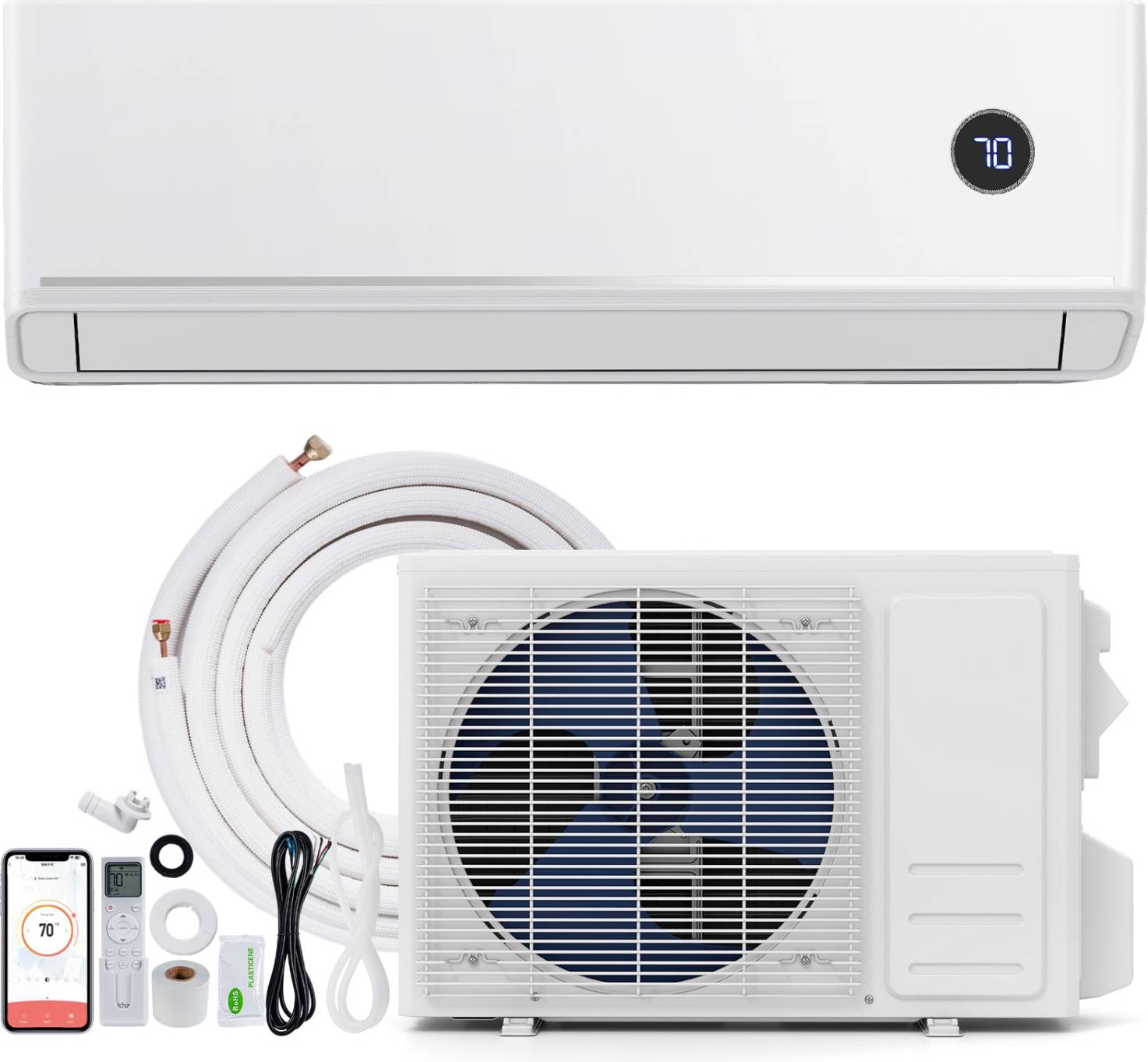 Mini split air conditioner SlickBlue Smart Compatible Mini Split