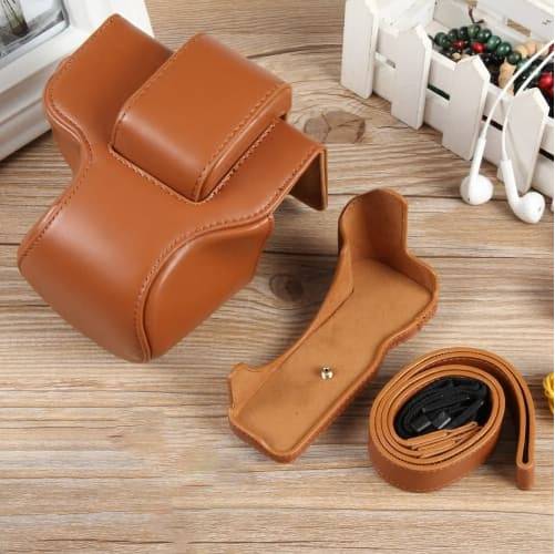 Canon r50 camera Canon EOS R50 Leather Camera Case Brown