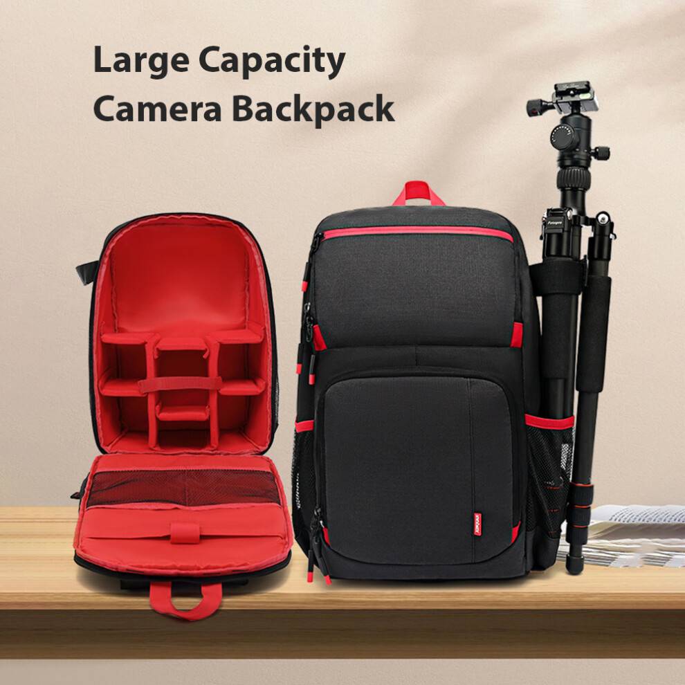 Water-Resistant Camera Backpack 15.6 Inch