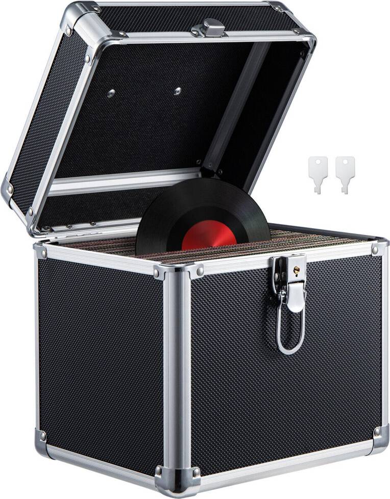 Crown LP Storage Case 7 Inch Aluminum Portable Lockable