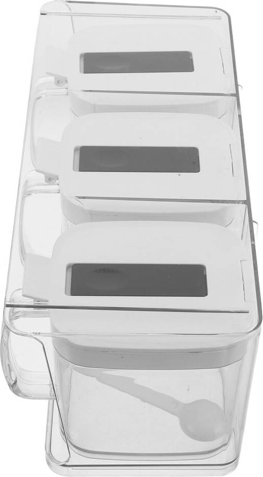 Solustre Mlins Kitchen Seasoning Box Transparent