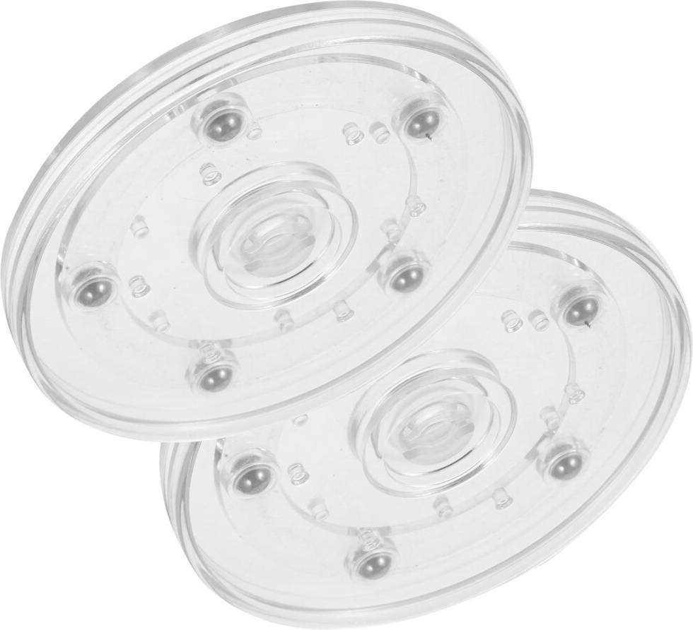 Transparent turntable Rotating Storage Tray Transparent Round Turntable 2 Pcs