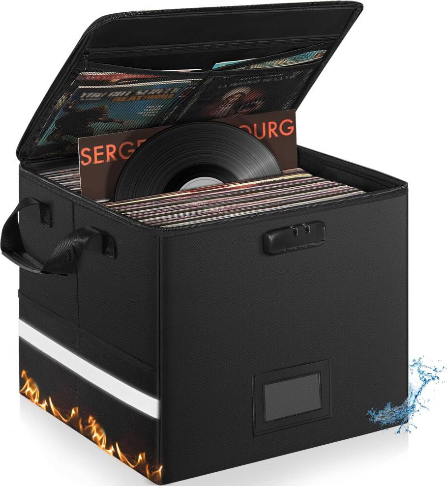 Fireproof Vinyl Record Storage Box 12 Inch