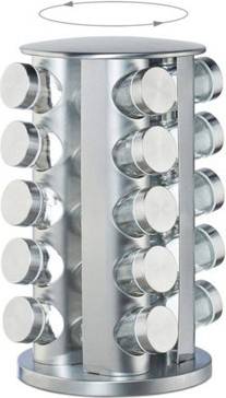 B&Q Stainless Steel 20 Jar Revolving Spice Rack