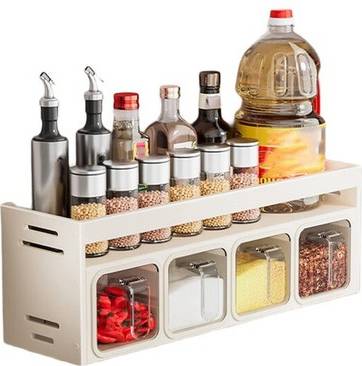 Sodial Countertop Seasoning Box Kitchen Spice Rack