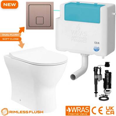 Bubly Rimless Back To Wall Toilet Set
