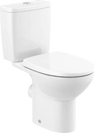 Roca Victoria Rimless Close-Coupled Open Back WC Toilet Pan
