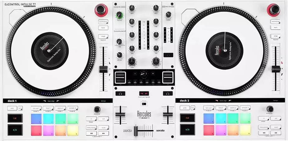 Hercules DJ Controller Inpulse T-7 Weiss
