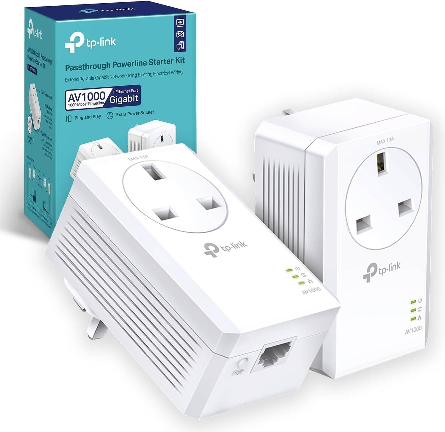 Powerline adapter TP-Link Av1000 Gb Powerline Adapter Kit