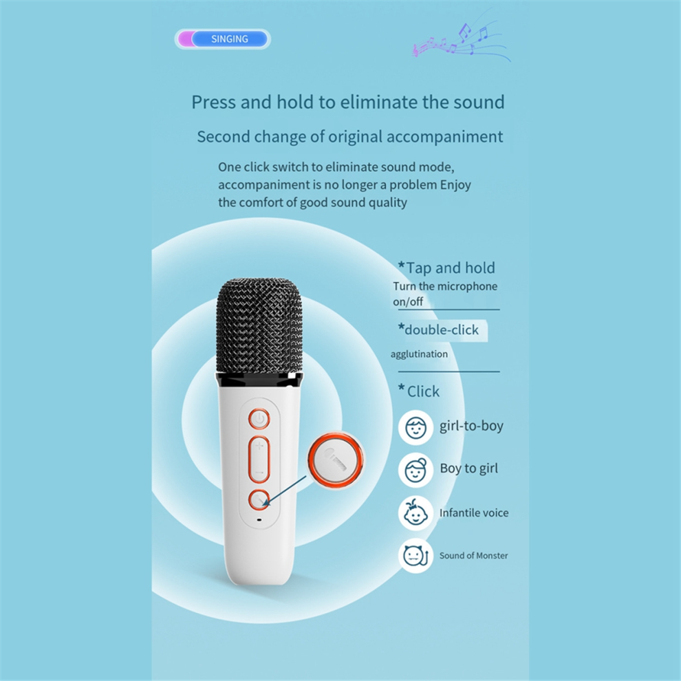 Portable Mini Karaoke Machine Bluetooth 5.3