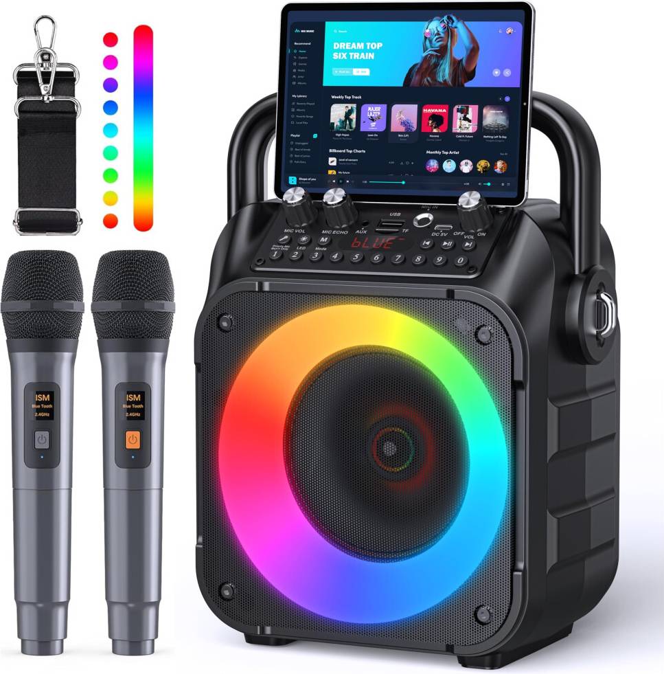 Portable Bluetooth Karaoke Machine with Partybox PA System
