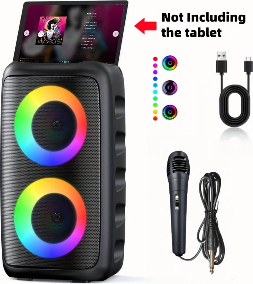Portable Karaoke Machine With LED Lights