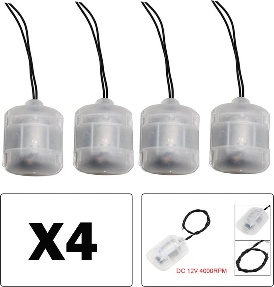 4Pcs DC 12V Vibration Motor With Shell Wire