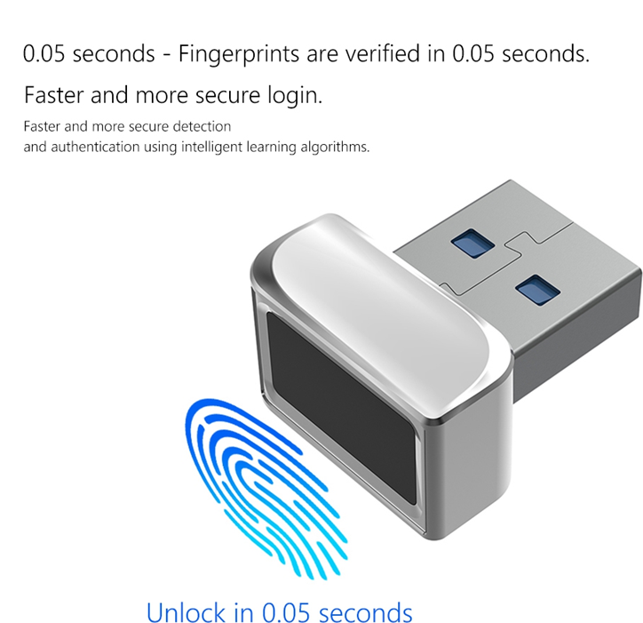 Melitt USB Fingerprint Reader Hello Biometric Scanner