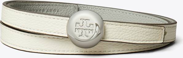 Tory Burch Romy Reversible Belt Leather - Hvid
