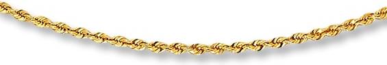 Solid gold chain Kay Rope Chain Necklace Solid 14K Yellow Gold