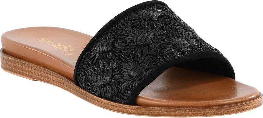 Seychelles Raffia Leather Slide