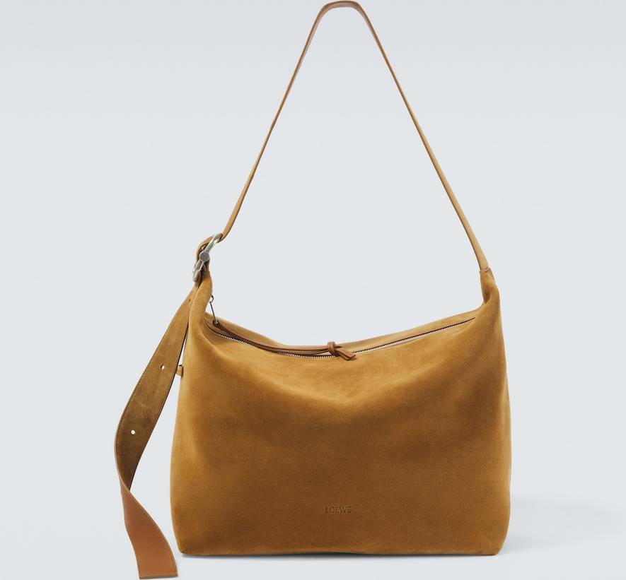 Loewe Loop Large Suede Shoulder Bag