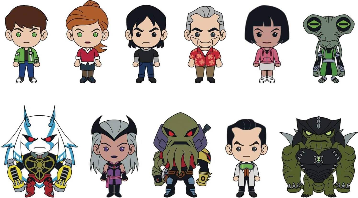 Monogram Ben 10 3D PVC Bag Clips Display