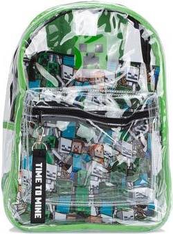 Clear Minecraft Backpack Pouch Set