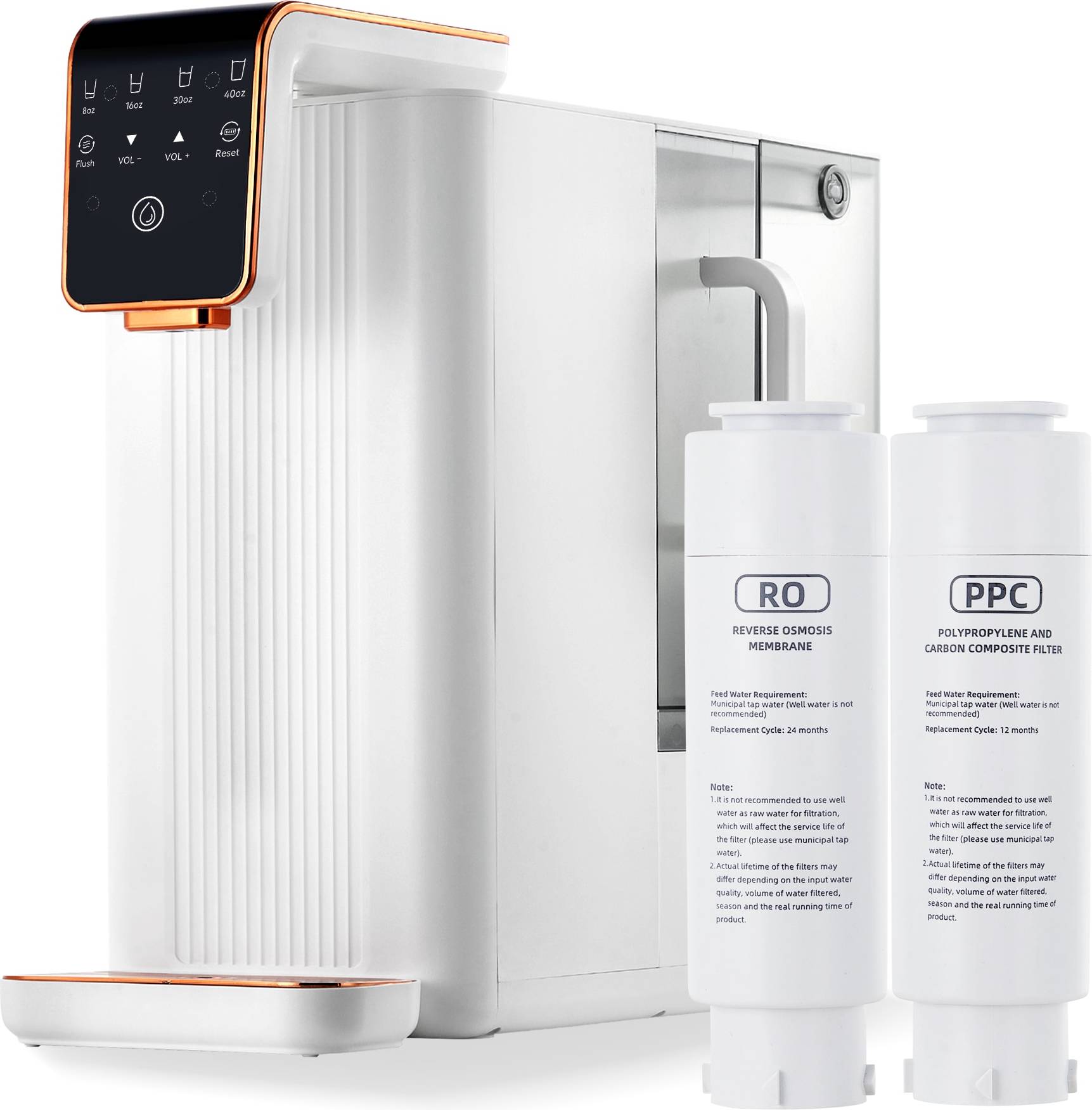 Countertop water filter IDEALHOUSE Countertop Reverse Osmosis Water Filter System 100GPD
