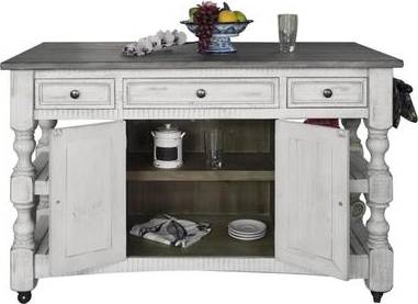 Kitchen island with storage Stone Kitchen Island