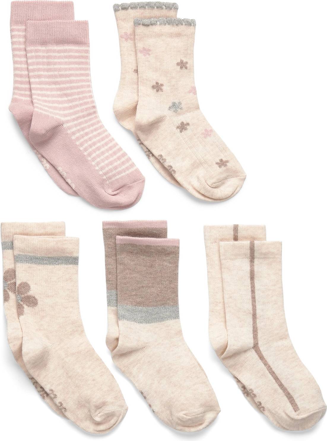 Minymo Strumpor Socks W Pattern - Multi/Patterned