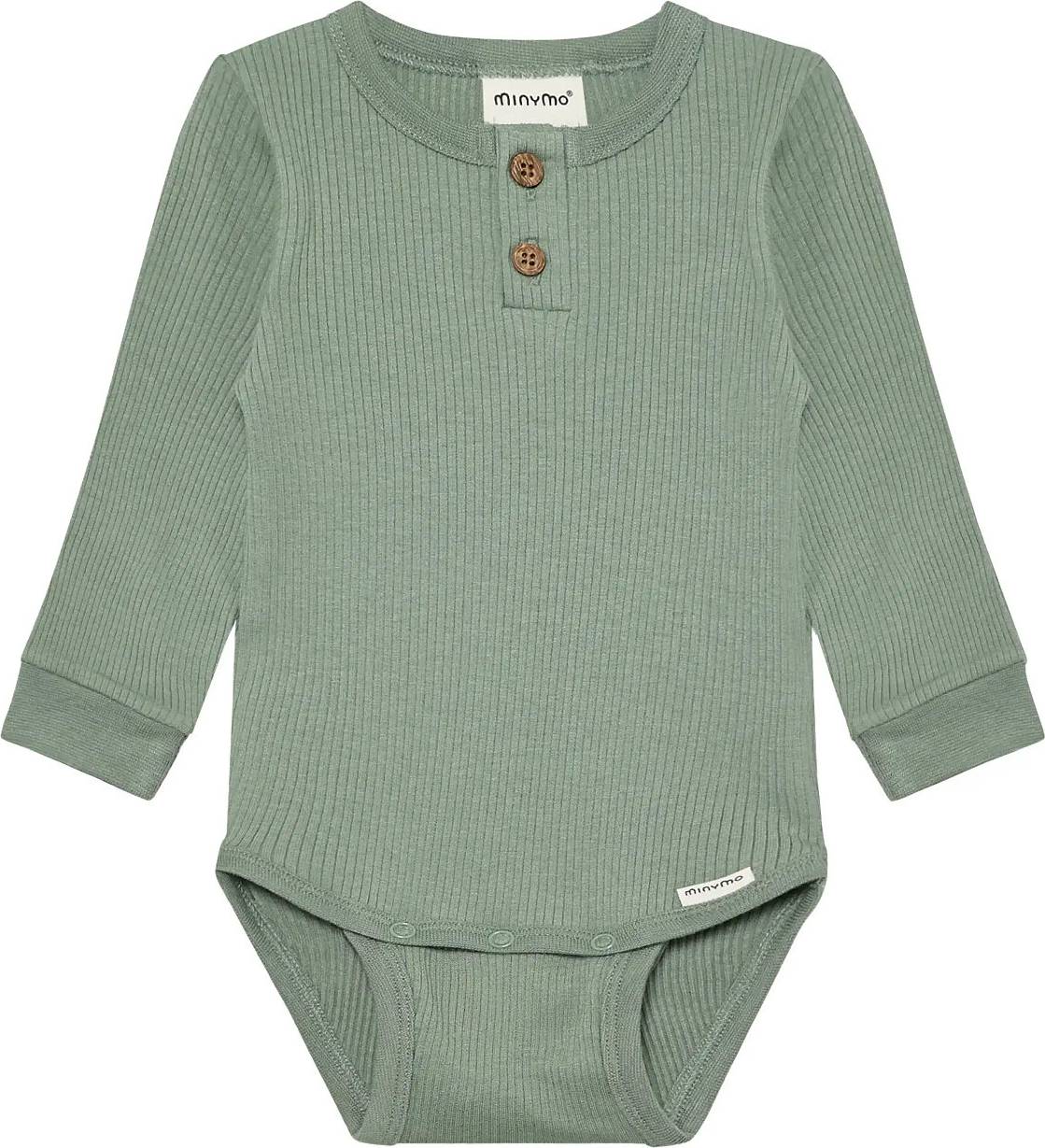 Minymo Body Ls Rib Lily Pad - Green