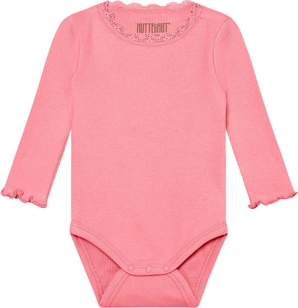 Huttelihut Body Ls Rib Modal Bomull - Pink