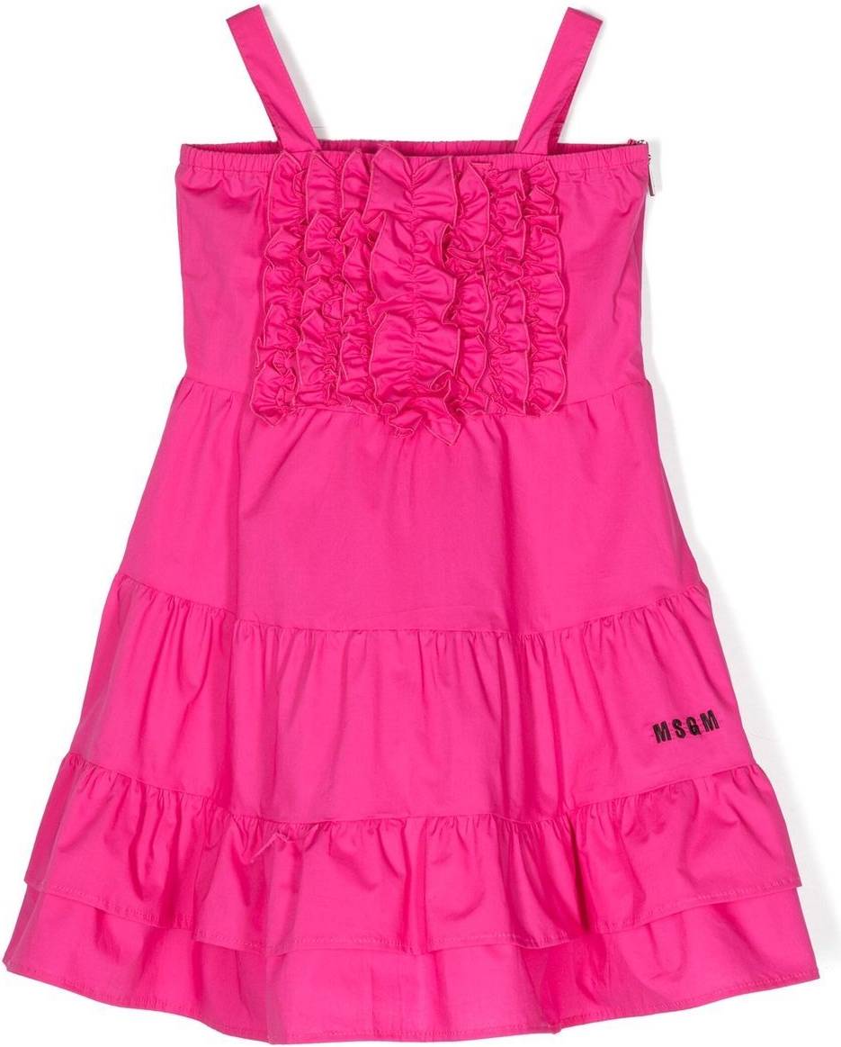 MSGM Girls Ruffle Dress - Pink