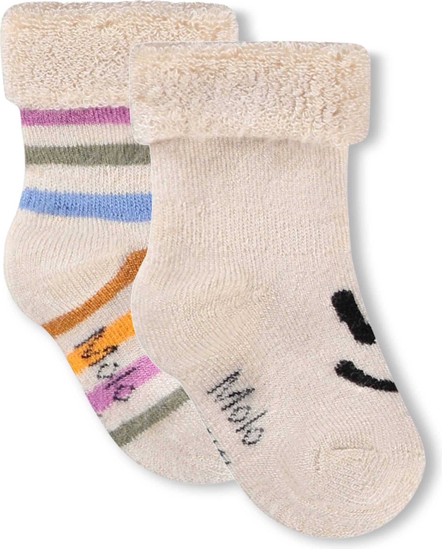 Strumpor Mini Rainbow 2-Pack - Creme