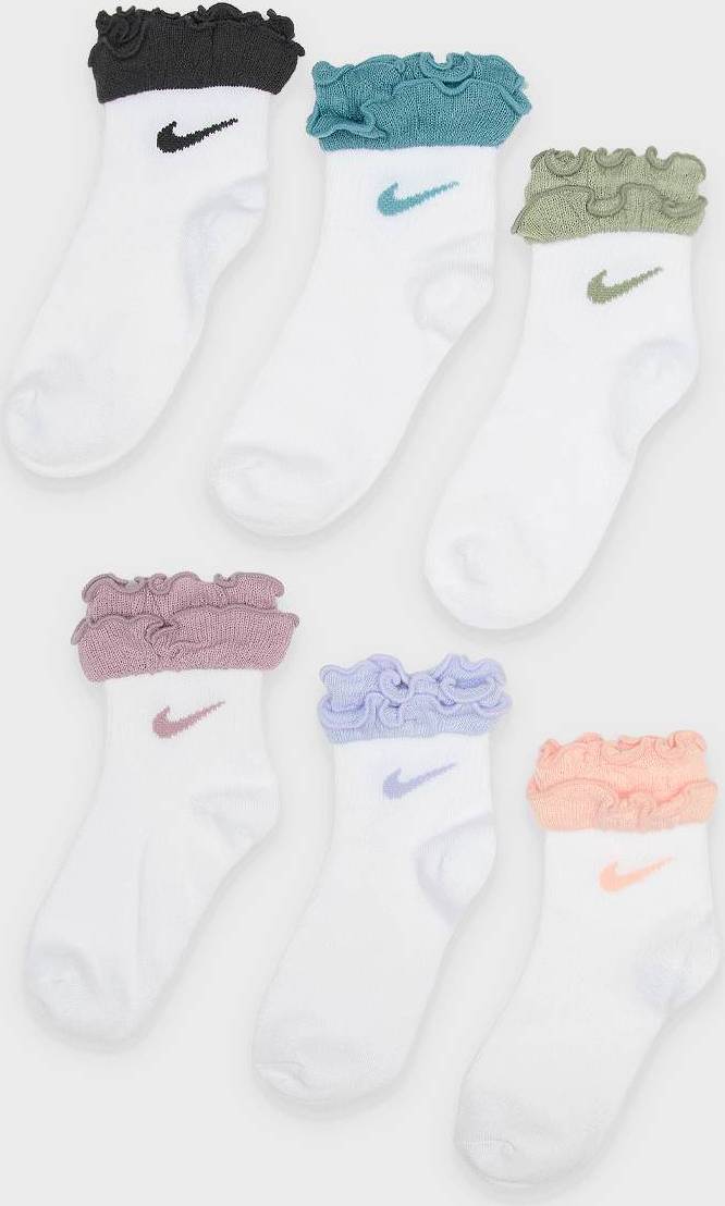 Nike Ruffle Ankle 6 Pack Strumpor - Multi-Coloured