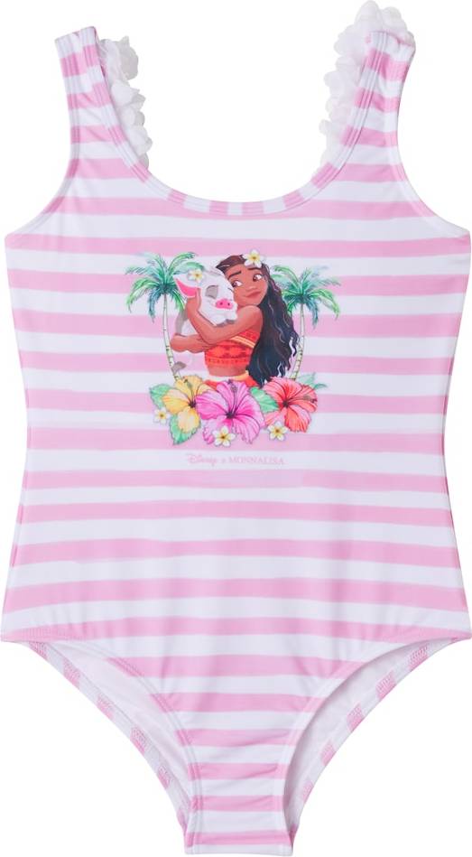 Monnalisa Printed Ruffled Swimsuit - Pink