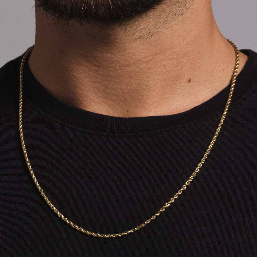 Solid gold chain GLD Solid Gold Rope Chain 2mm 10k Solid Gold