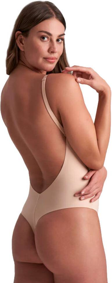 Low Back String Body Beige